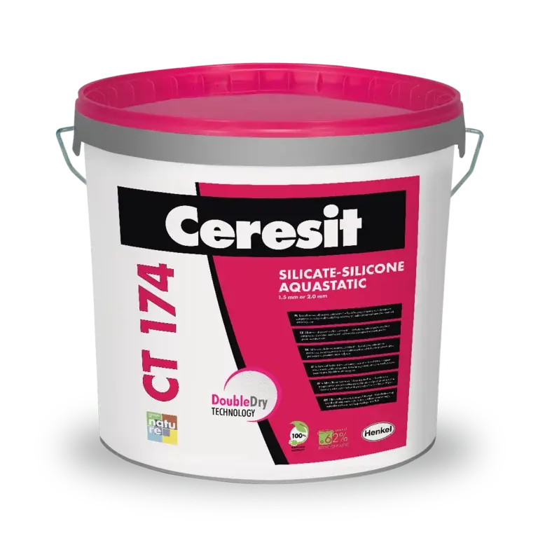 Ceresit CT174 - HYBRID silicone render 1.0mm - Hand+Machine-25kg