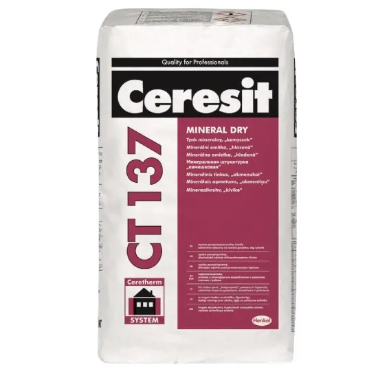 Ceresit CT137 - Mineral plaster 1.5mm - WHITE - 25kg