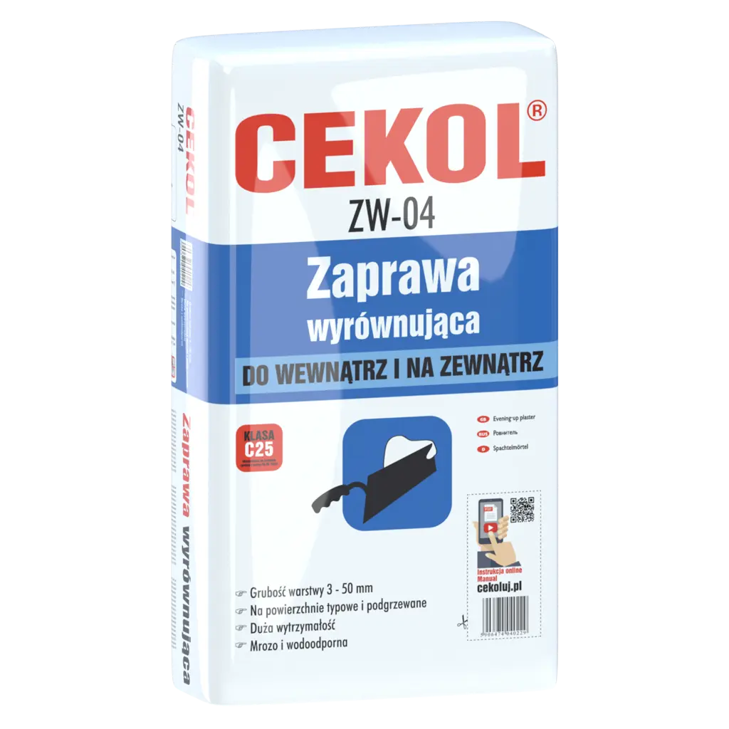 Cekol ZW-04 - frost and water resistant patching mortar - 22kg