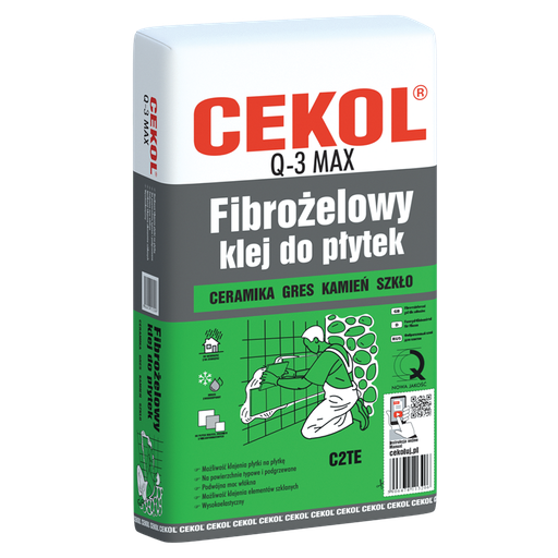 [200437] Cekol Q-3 MAX-fibergel tile adhesive C2TE-20kg