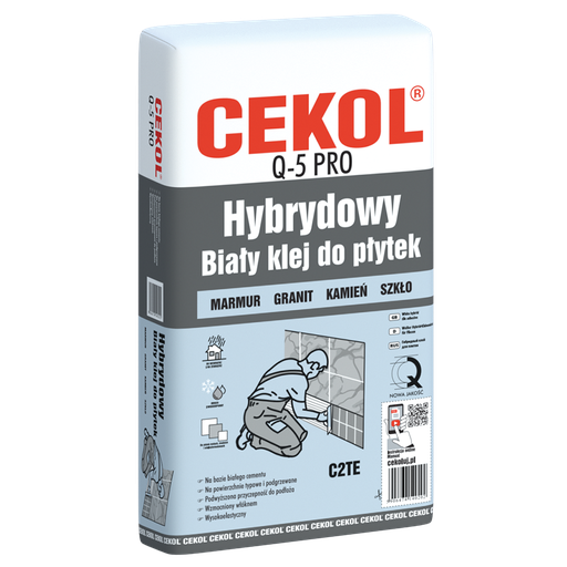 [200541] Cekol Q-5 white tile adhesive C2TES1 - 20kg