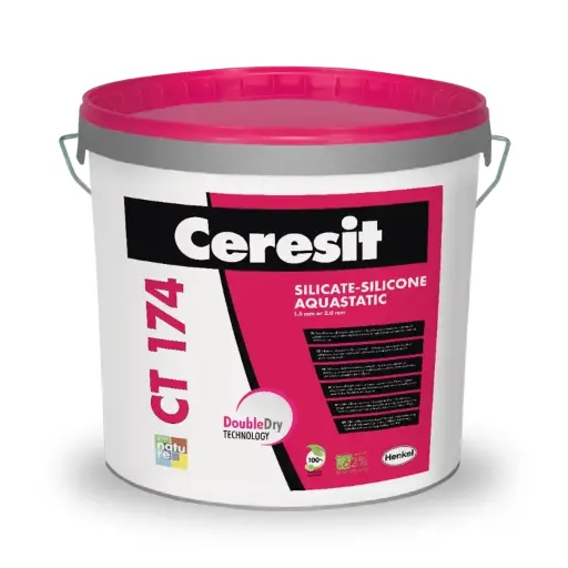 Ceresit CT174 - HYBRID silicone render 1.0mm - Hand+Machine-25kg